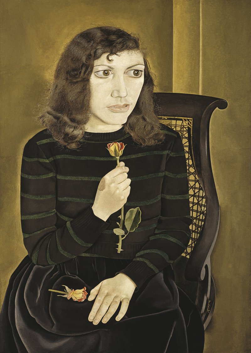 Muchacha con rosas · Lucian Freud